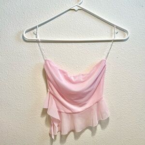 Full Tilt NWOT Light Pink Draped Strapless Camisole